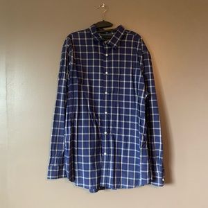 Banana Republic blue plaid dress shirt